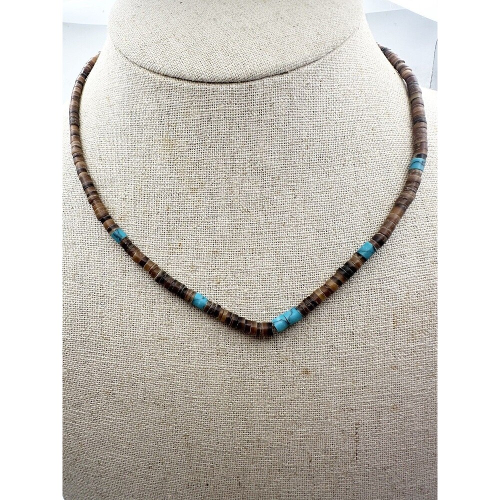 Vintage Southwestern Heishi Shell Necklace 16”